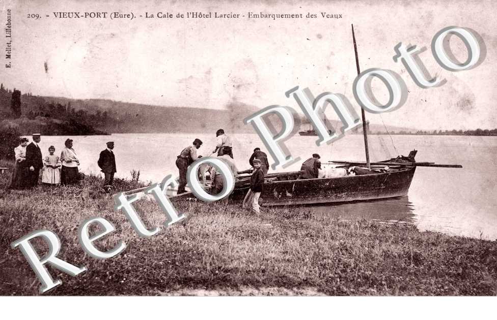 La cale de l&#039;hotel Larcier - embarquement des veaux