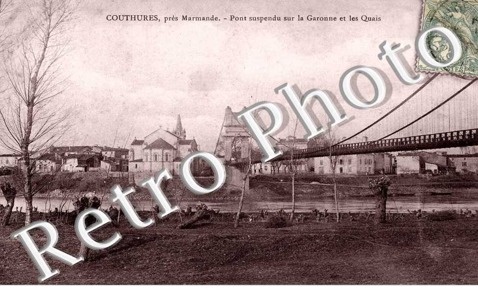 Pont Suspendu sur la Garonne et les quais
