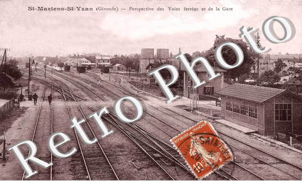 Perspective des voies ferrees et de la gare