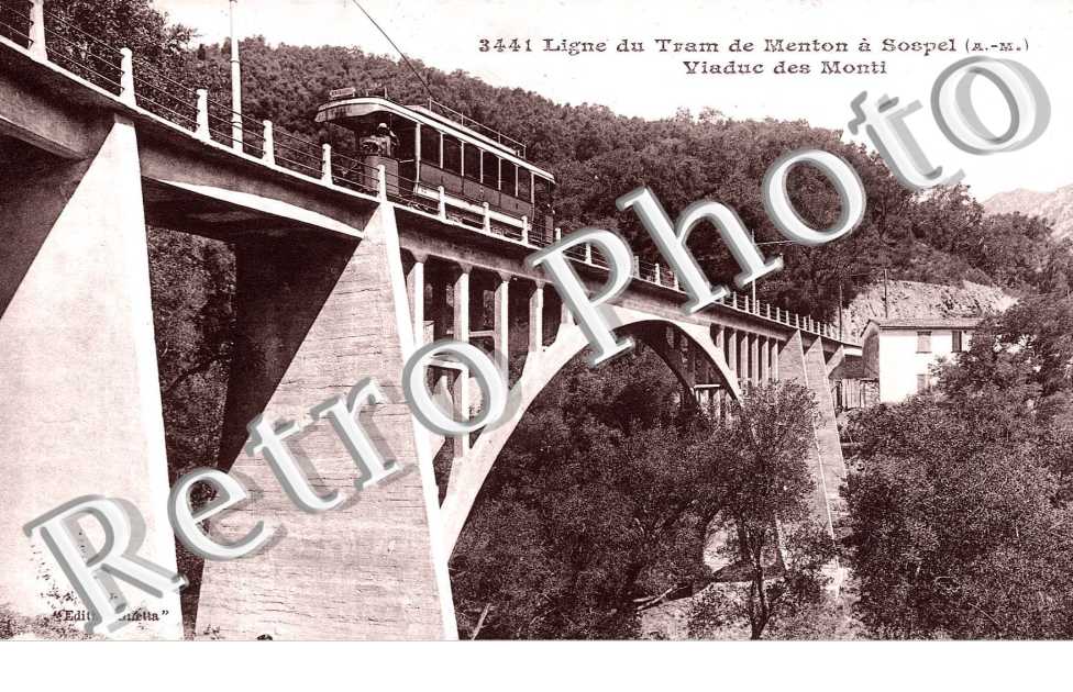 Viaduc des Monti Ligne du tram de Menton a Sospel