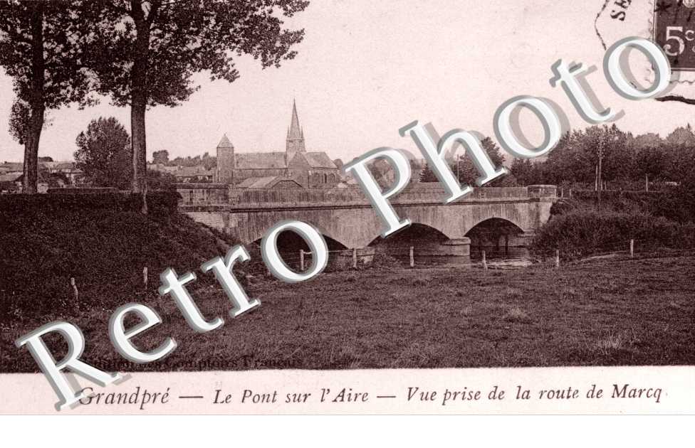 le pont sur l&#039;aire- vue prise de la route de Marcq (Edition des Comptoirs Francais)
