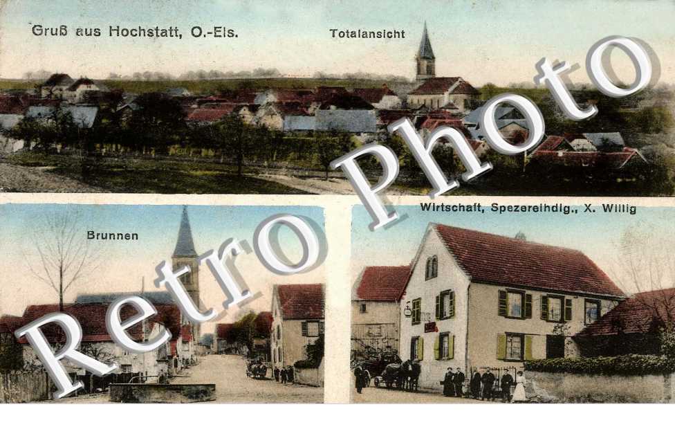 Gruss aus ... Brunnen. Wirtschaft, Spezereihandlung X. Willig