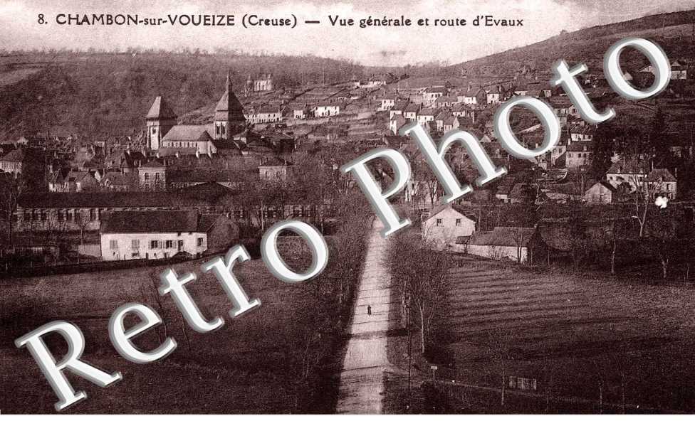 Vue generale et route d'Evaux