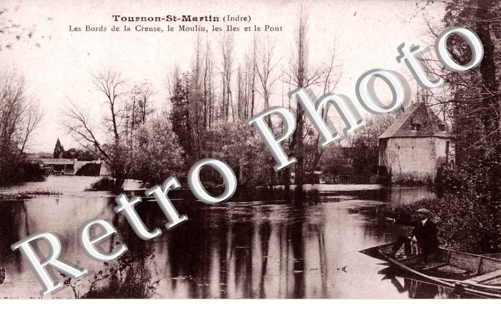 Les bords de la Creuse  - le moulin - les Iles et le pont