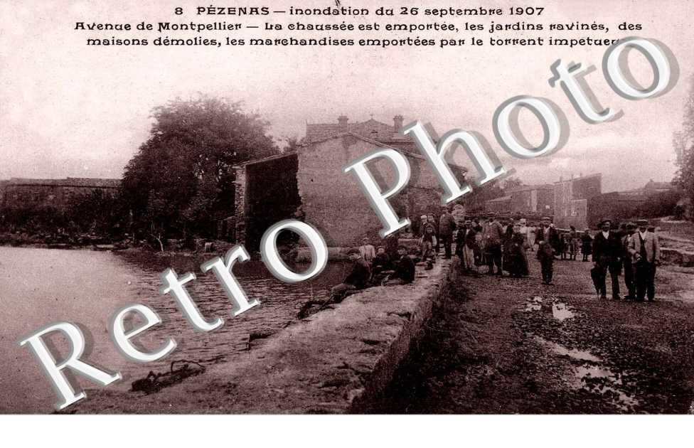 inondation du26 septembre 1907 avenue de Montpellier