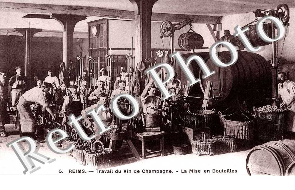 travail du vin et du champagne, la mise en bouteilles