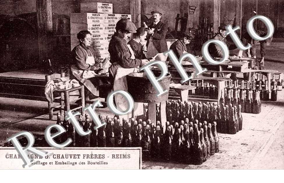 champagne G. Chauvet freres, habillage et emballage des bouteilles