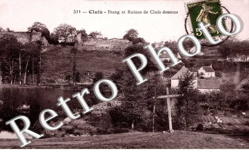 Etang et ruines de Cluis dessous