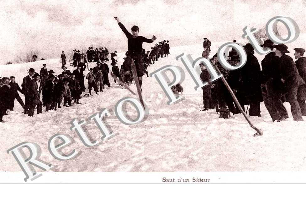 Saut d&#039;un skieur