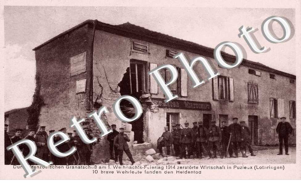 Durch franzosichen Granatschuss am1. weihnachts-feiertag 1914...