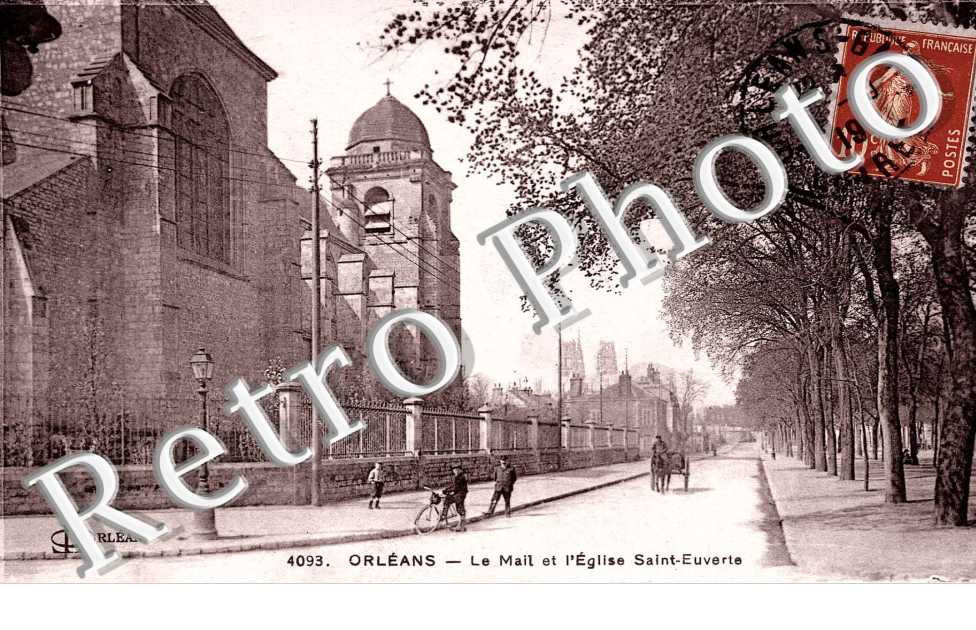le mail et l'eglise Saint Euverte