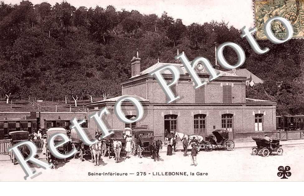 La gare - attelages de chevaux