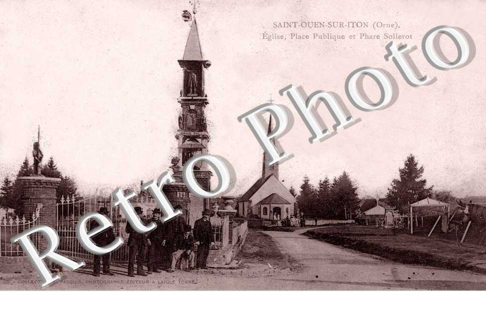 eglise , place publique et phare Sollerot