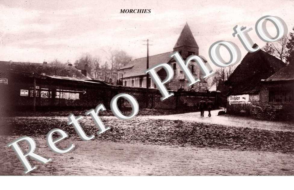 Vue vers eglise (carte militaire allemande fevrier 1917 )