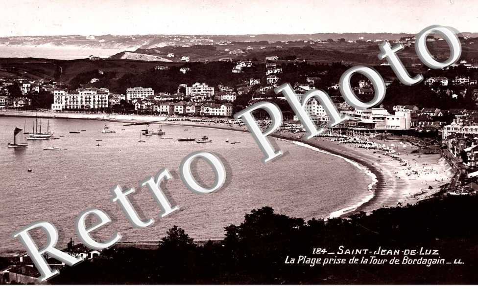 la Plage prise de la Tour de Bordagain