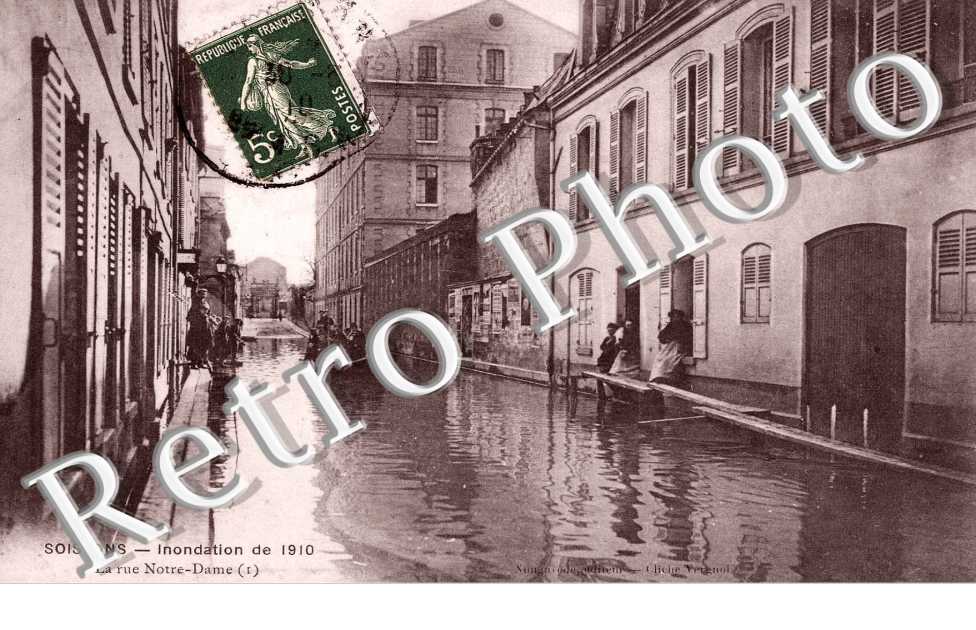 LA RUE NOTRE DAME inondation de 1910