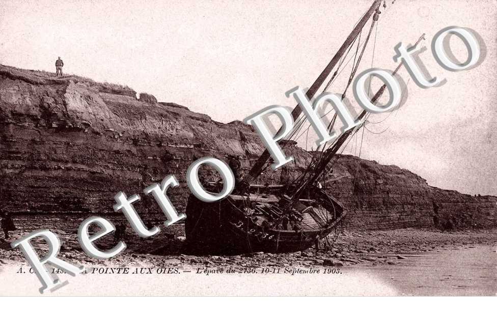 La pointe aux oies - l'epave du 2736 - sept. 1903