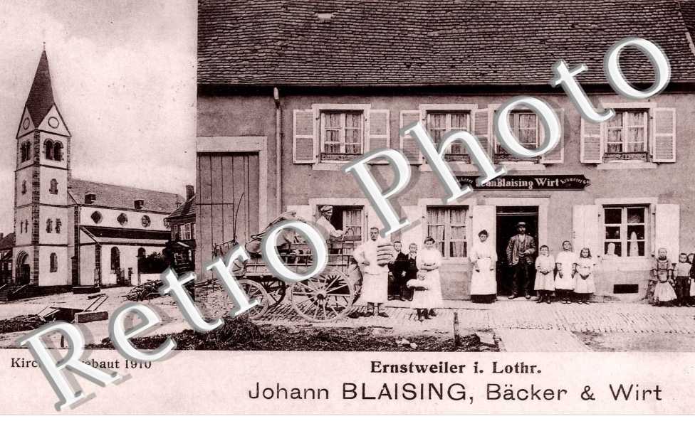 johann Blaising, Backer & Wirt  Kirche imgebaut 1910