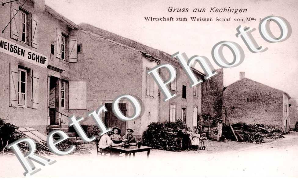 Gruss aus Kechingen  Wirtschaft zum Weissen Schaf von Mme Israel