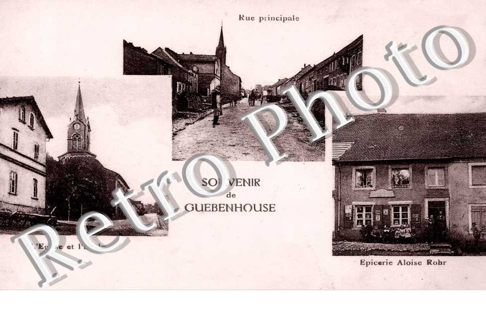 Rue Principale - Eglise et Ecole - Epicerie Aloise Rohr