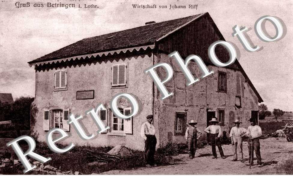 Gruss aus Bertringen i. Lothr.  Wirtschaft von Johann Riff