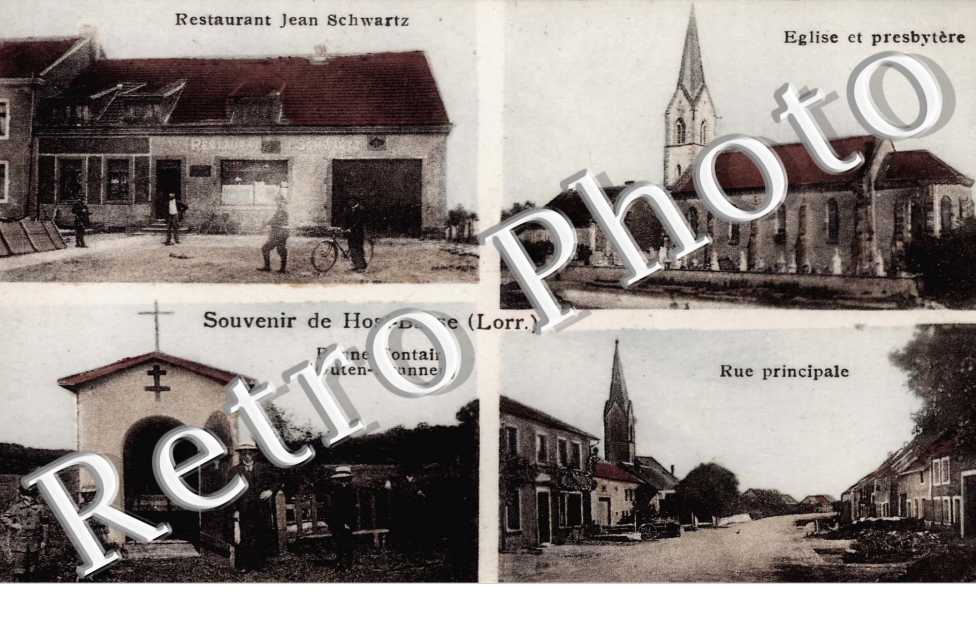 Restaurant Jean Schwartz - Bonne Fontaine  -  Rue principale - Eglise et presbytere