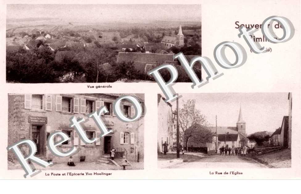 la Poste et l&#039;Epicerie vve Hoellinger  La rue de l&#039;eglise