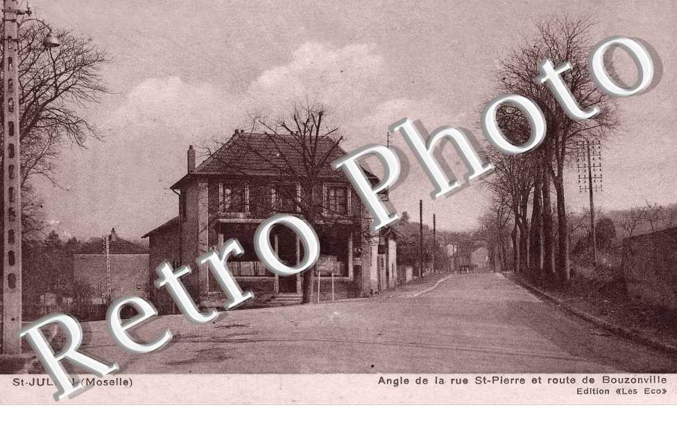 angle de la rue Saint-Pierre et route de Bouzonville