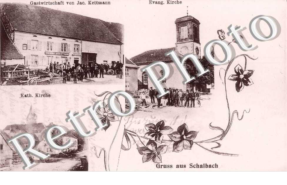 Gastwirstchaft von Jac. Kettmann -  Evang. Kirche -  Kath. Kirche