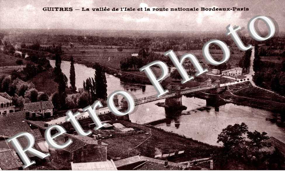 La vallee de l&#039;Isle et la route nationale Bordeaux-Paris