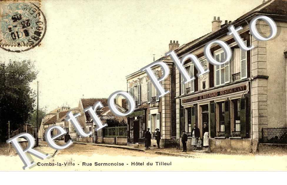rue Sermonoise Hotel du tilleul  Edit Forquin (carte couleur)