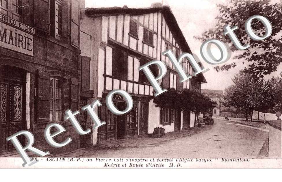 Pierre Loti y ecrivit  l'idylle basque "Ramuncho" - mairie et ecole