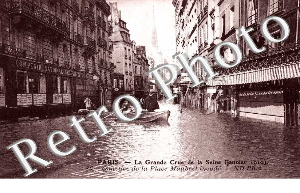 la grande crue de la Seine (janvier 1910) Quartier de la place Maubert
