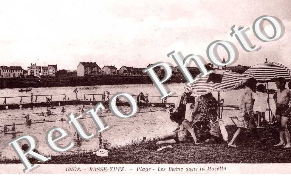 Basse-Yutz  Plage Les bains dans la Moselle