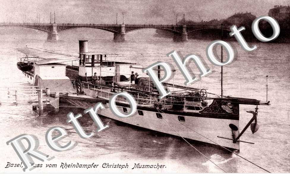 Gruss vom Rheindampfer Christoph Musmacher. voilier du Rhin