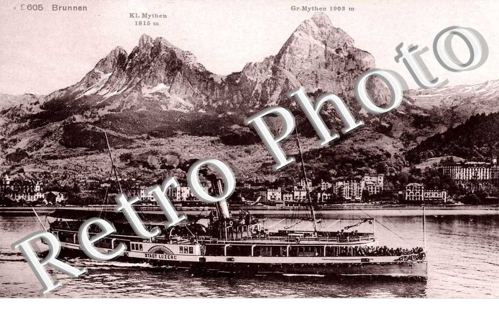 Stadt Luzern, ville vue generale, bateau