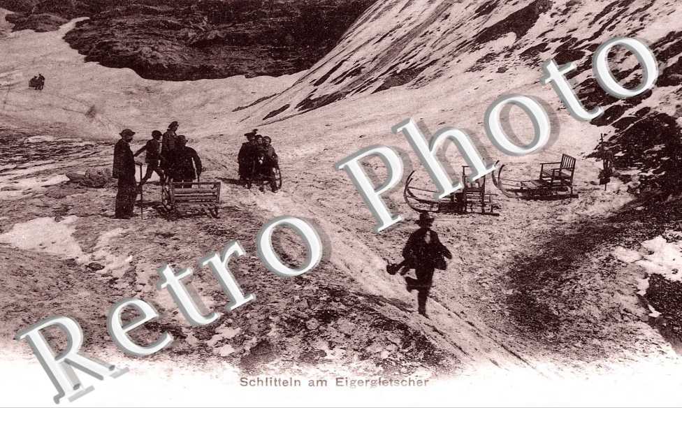 Schlitteln am Eigergletscher
