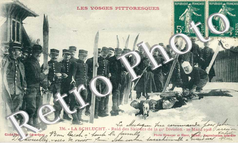Col de la Schlucht raid des skieurs de la 41e division - 1908