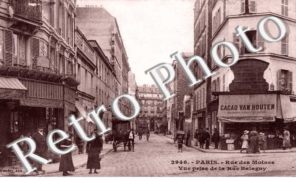 Rue des moines  vue prise de la rue Balagny