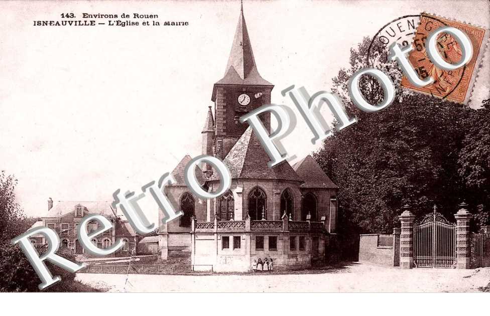 l&#039;église et la mairie (1905)