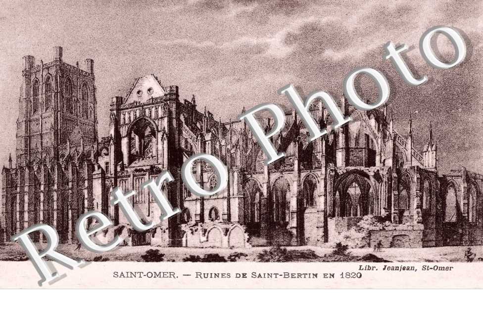 RUINES DE ST BERTIN EN 1820