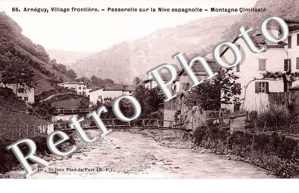 passerelle sur la Nive espagnole