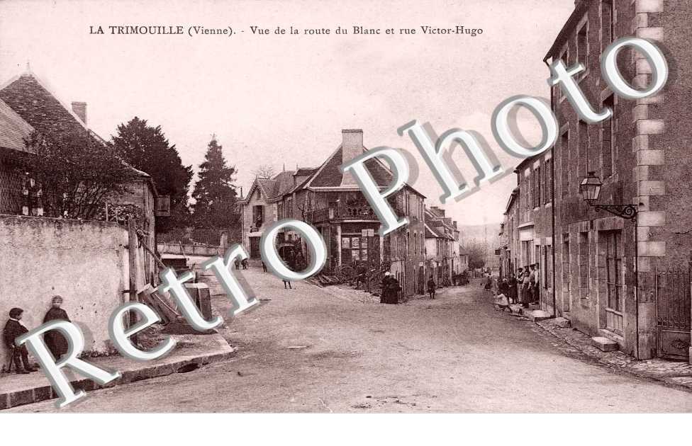 vue de la route du Blanc et rue Victor Hugo
