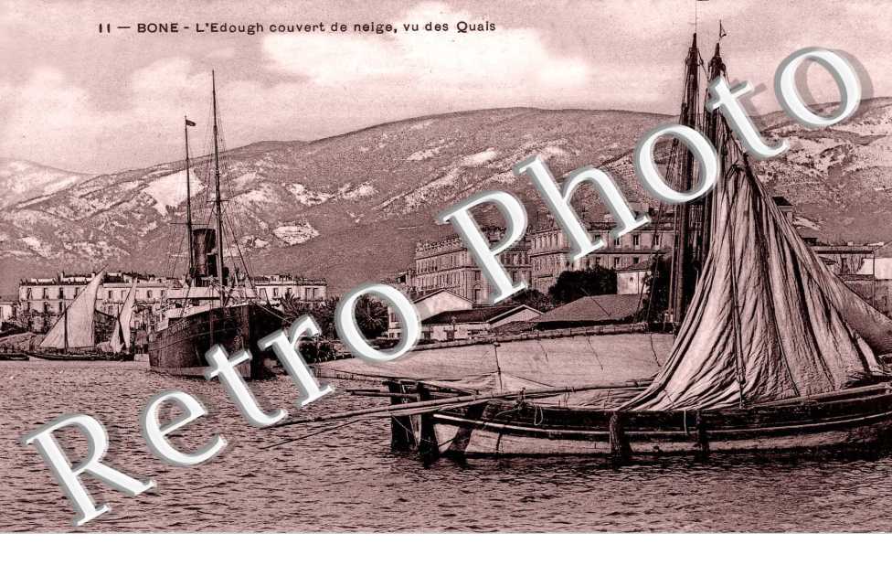 L'Edough couvert de neige vu des quais