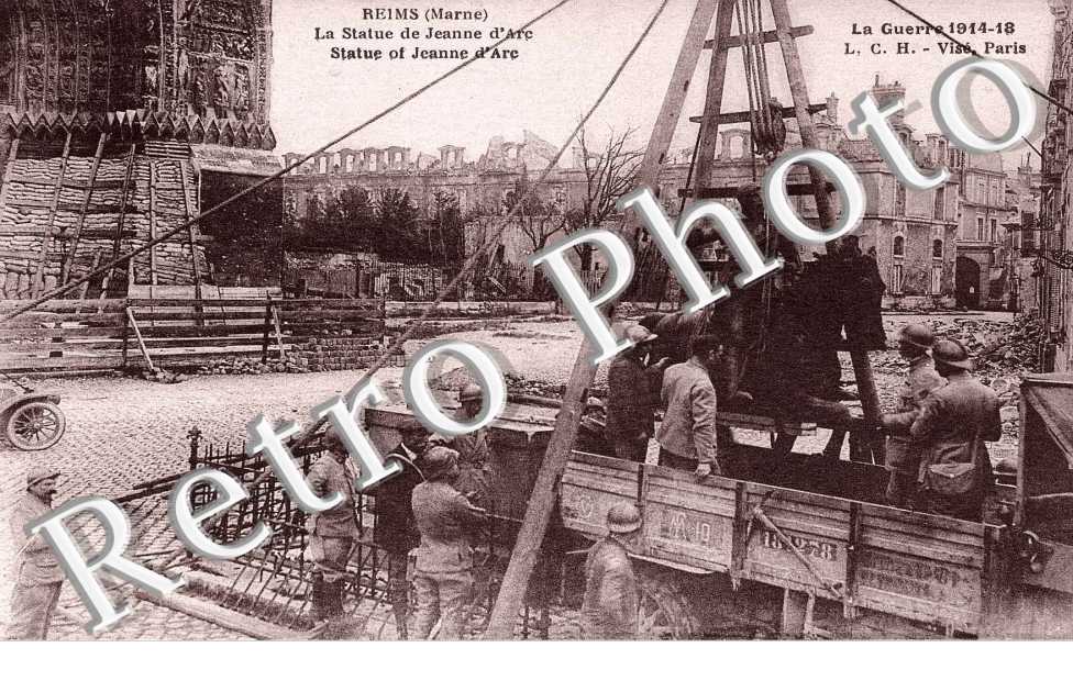 la statue de Jeanne d&#039; Arc, la guerre 1914-18
