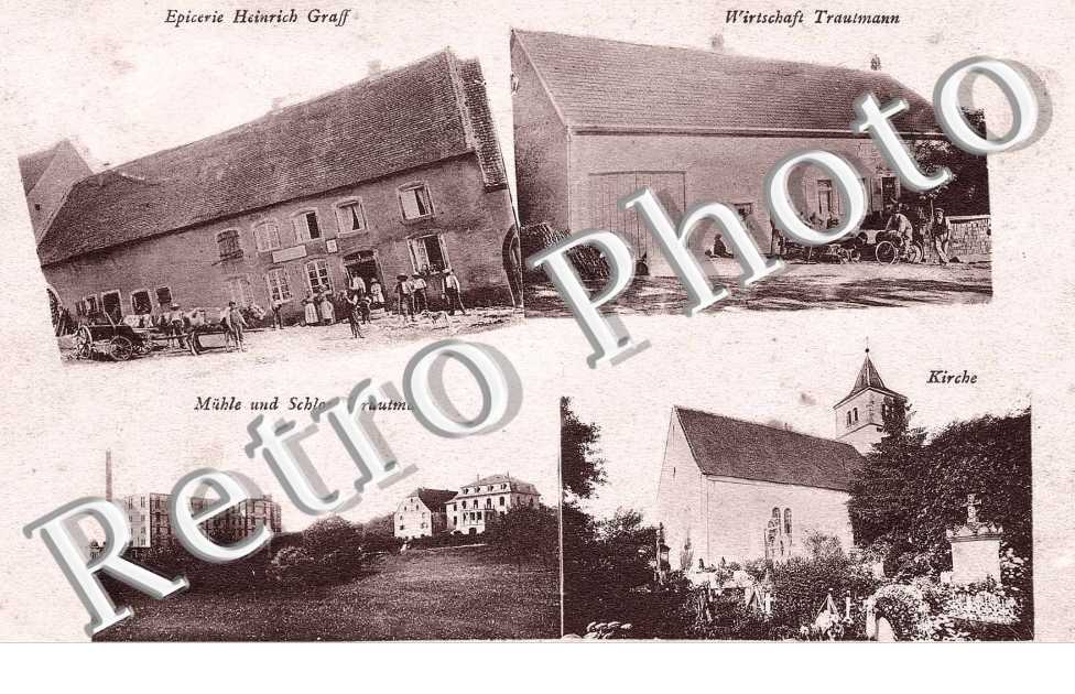 Carte Composee - Epicerie H. Graff-Wirtschaft Trautmann- Muhle  und Schloss