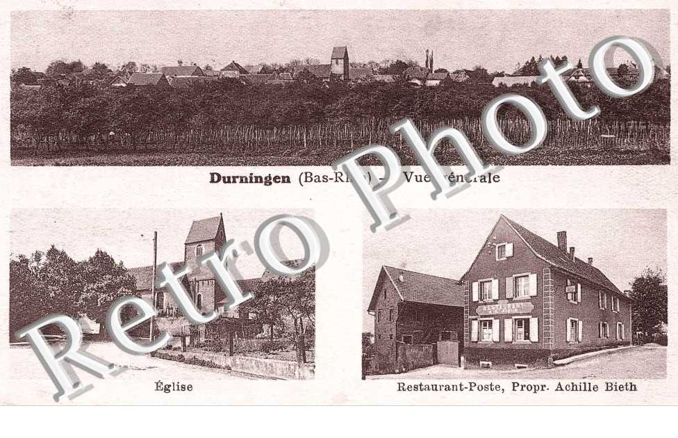 Vue Générale-Eglise-Restaurant poste Propr. AchilleBieth