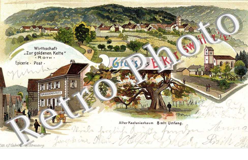 wirthschaft zur goldenen Kette Roth, kirche