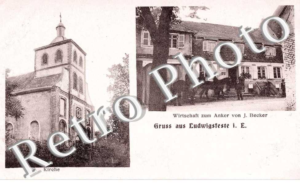 Kirche, Wirtschaft zum Anker von J. Becker
