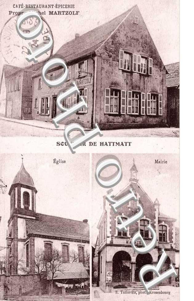 Cafe Restaurant Epicerie M. Martzolf - Eglise - Mairie